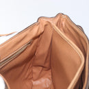 CELINE Macadam Canvas Hand Bag PVC Leather Brown Gold Auth 197642-22