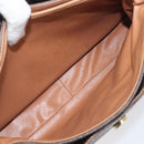CELINE Macadam Canvas Hand Bag PVC Leather Brown Gold Auth 197642-26