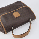 CELINE Macadam Canvas Hand Bag PVC Leather Brown Gold Auth 197642-14