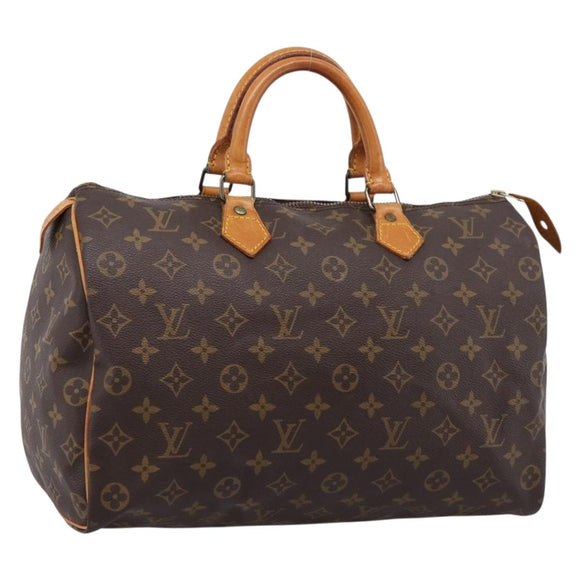 LOUIS VUITTON Monogram Speedy 35 Hand Bag M41524 LV Auth 197644A