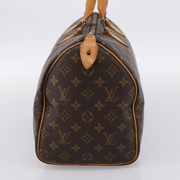 LOUIS VUITTON Monogram Speedy 35 Hand Bag M41524 LV Auth 197644A
