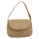 BOTTEGA VENETA INTRECCIATO Hand Bag Satin Gold Auth 197646-13