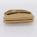 BOTTEGA VENETA INTRECCIATO Hand Bag Satin Gold Auth 197646-5