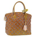 LOUIS VUITTON Monogram Bouclette Lockit Hand Bag Gris M40601 LV Auth 197648A-1
