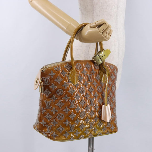 LOUIS VUITTON Monogram Bouclette Lockit Hand Bag Gris M40601 LV Auth 197648A
