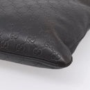 GUCCI GG Canvas Guccissima Shoulder Bag Leather Black Gold 201446 Auth 197649-10