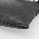 GUCCI GG Canvas Guccissima Shoulder Bag Leather Black Gold 201446 Auth 197649-12