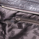 GUCCI GG Canvas Guccissima Shoulder Bag Leather Black Gold 201446 Auth 197649-19
