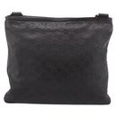 GUCCI GG Canvas Guccissima Shoulder Bag Leather Black Gold 201446 Auth 197649-3
