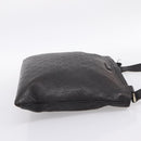 GUCCI GG Canvas Guccissima Shoulder Bag Leather Black Gold 201446 Auth 197649-5