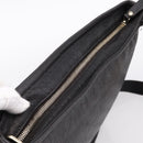 GUCCI GG Canvas Guccissima Shoulder Bag Leather Black Gold 201446 Auth 197649-6