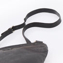 GUCCI GG Canvas Guccissima Shoulder Bag Leather Black Gold 201446 Auth 197649-8