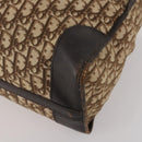 Christian Dior Trotter Canvas Boston Bag Beige Gold Auth 197651-9