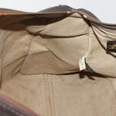 Christian Dior Trotter Canvas Boston Bag Beige Gold Auth 197651-17