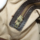 Christian Dior Trotter Canvas Boston Bag Beige Gold Auth 197651-19