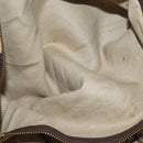 Christian Dior Trotter Canvas Boston Bag Beige Gold Auth 197651-20