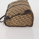 Christian Dior Trotter Canvas Boston Bag Beige Gold Auth 197651-4