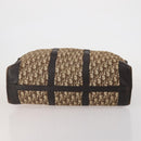 Christian Dior Trotter Canvas Boston Bag Beige Gold Auth 197651-5