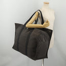 HERMES Her Line TGM Hand Bag Canvas Gray Silver Auth 197652A-20