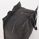 HERMES Her Line TGM Hand Bag Canvas Gray Silver Auth 197652A-6