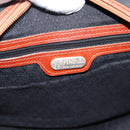 FENDI Pecan Canvas Boston Bag PVC Black Brown Auth 197655-19