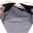 FENDI Pecan Canvas Boston Bag PVC Black Brown Auth 197655-20