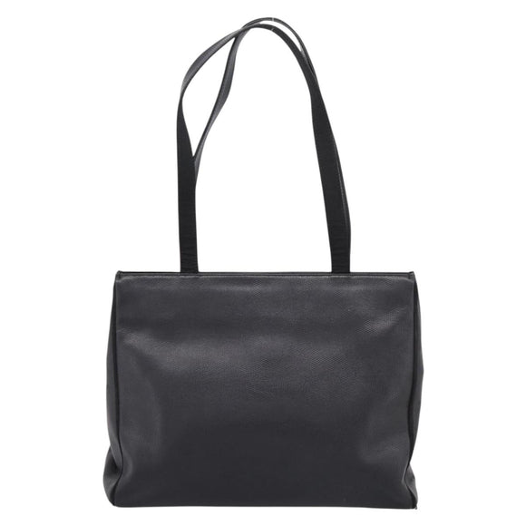 Salvatore Ferragamo Vala Shoulder Bag Leather Black Gold Auth 197656
