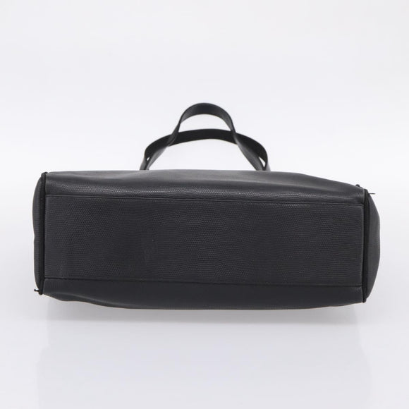 Salvatore Ferragamo Vala Shoulder Bag Leather Black Gold Auth 197656