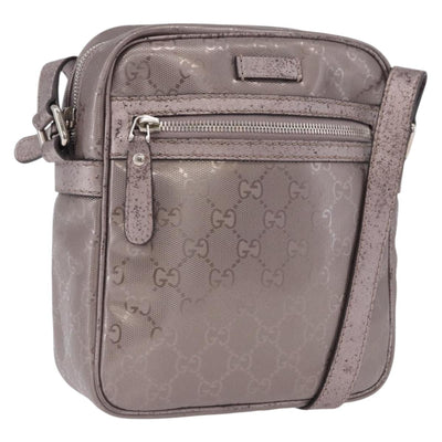 GUCCI GG Implementation Shoulder Bag PVC Pink Silver 233268 Auth 197658