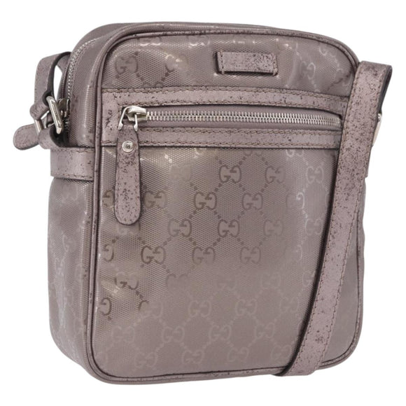 GUCCI GG Implementation Shoulder Bag PVC Pink Silver 233268 Auth 197658