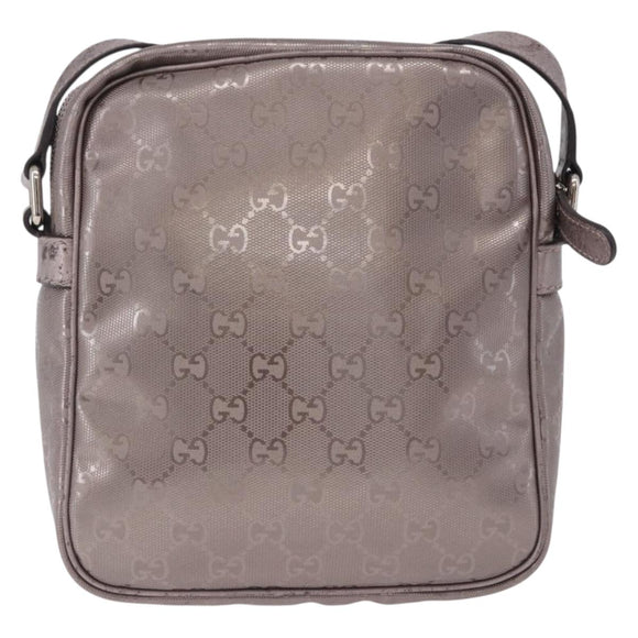 GUCCI GG Implementation Shoulder Bag PVC Pink Silver 233268 Auth 197658