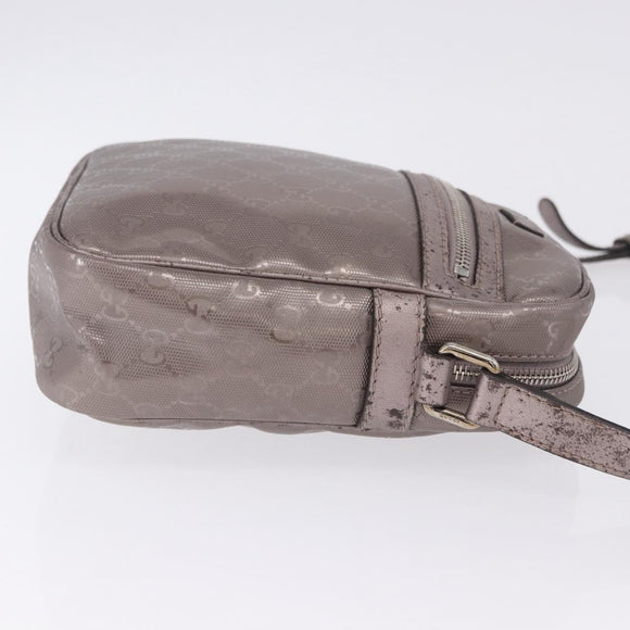 GUCCI GG Implementation Shoulder Bag PVC Pink Silver 233268 Auth 197658