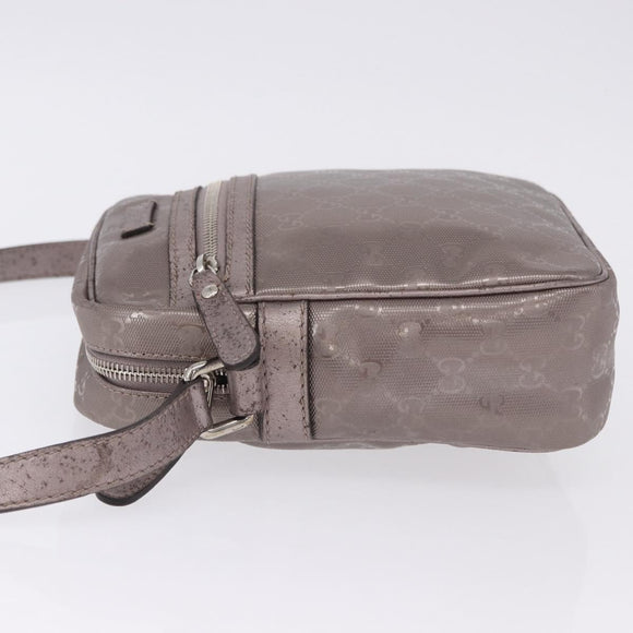 GUCCI GG Implementation Shoulder Bag PVC Pink Silver 233268 Auth 197658