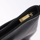 LOEWE Shoulder Bag Leather Navy Gold Auth 197659-10