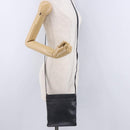 LOEWE Shoulder Bag Leather Navy Gold Auth 197659-22