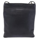 LOEWE Shoulder Bag Leather Navy Gold Auth 197659-2