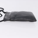 LOEWE Shoulder Bag Leather Navy Gold Auth 197659-4
