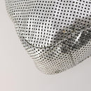CHANEL COCO Mark Punching Shoulder Bag Leather 2way Silver CC Auth 197660-15