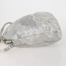 CHANEL COCO Mark Punching Shoulder Bag Leather 2way Silver CC Auth 197660-5