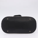 CELINE Macadam Canvas Tote Bag PVC Leather Black Gold Auth 197661V-6