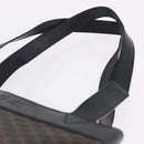 CELINE Macadam Canvas Tote Bag PVC Leather Black Gold Auth 197661V-9