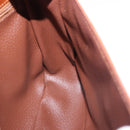 CELINE Shoulder Bag Leather Brown Gold Auth 197663V-19