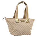 GUCCI GG Canvas Sherry Line Tote Bag Beige 131230 Auth 197665-1