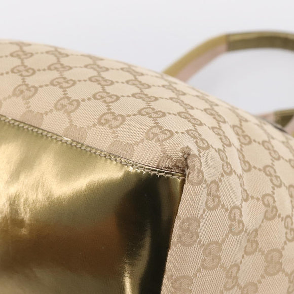 GUCCI GG Canvas Sherry Line Tote Bag Beige 131230 Auth 197665