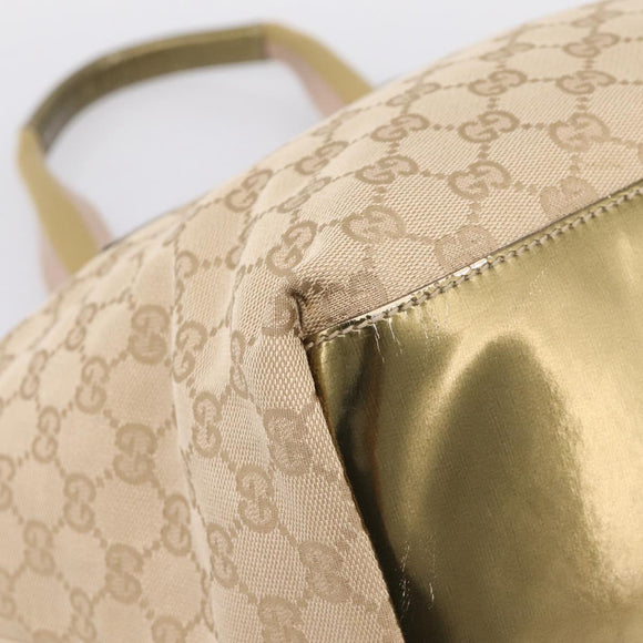 GUCCI GG Canvas Sherry Line Tote Bag Beige 131230 Auth 197665