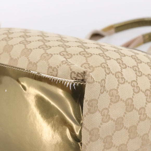 GUCCI GG Canvas Sherry Line Tote Bag Beige 131230 Auth 197665