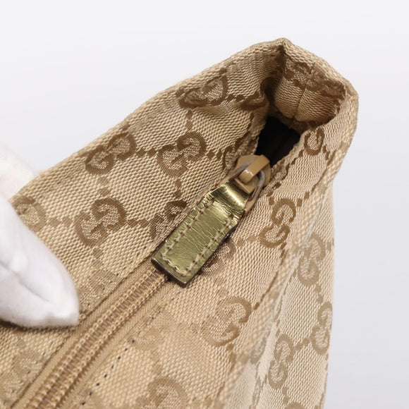 GUCCI GG Canvas Sherry Line Tote Bag Beige 131230 Auth 197665