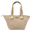 GUCCI GG Canvas Sherry Line Tote Bag Beige 131230 Auth 197665-13