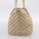 GUCCI GG Canvas Sherry Line Tote Bag Beige 131230 Auth 197665-3