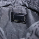 FENDI Zucchino Canvas Shoulder Bag Black Silver Auth 197666-19